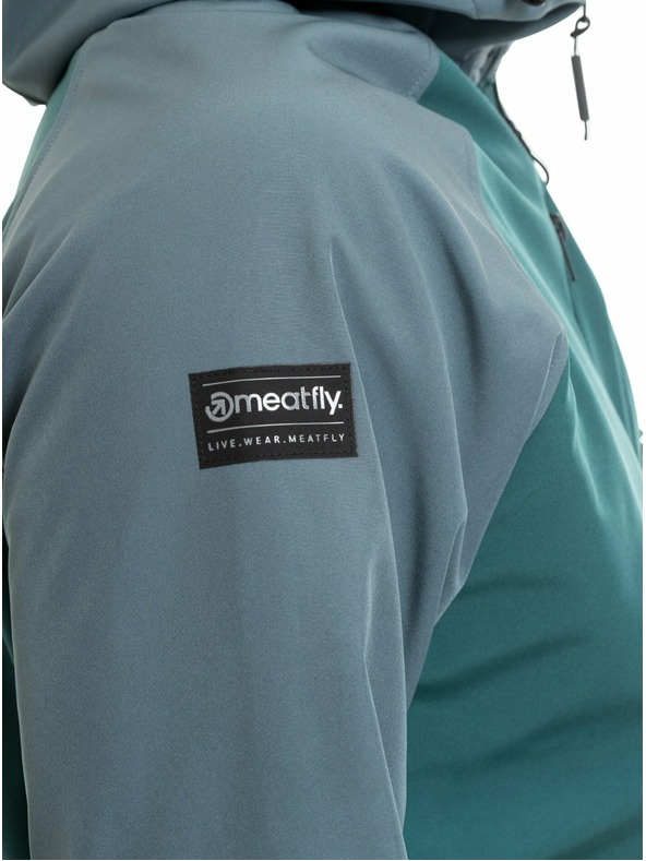 Meatfly Meatfly pánská softshell bunda Rasmussen Botanical / Blue Sea