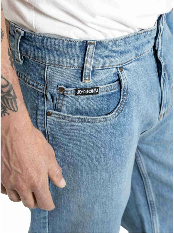 Meatfly Meatfly pánské rifle Justyn Reborn Dirty Washed Denim