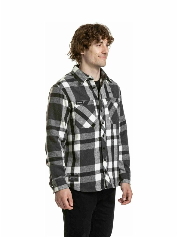 Meatfly Meatfly pánská košile Woody Premium Black