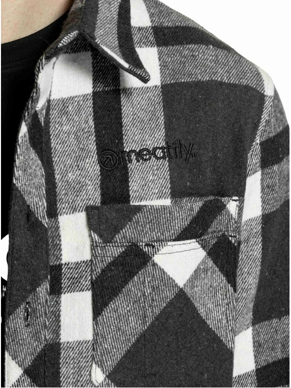 Meatfly Meatfly pánská košile Woody Premium Black