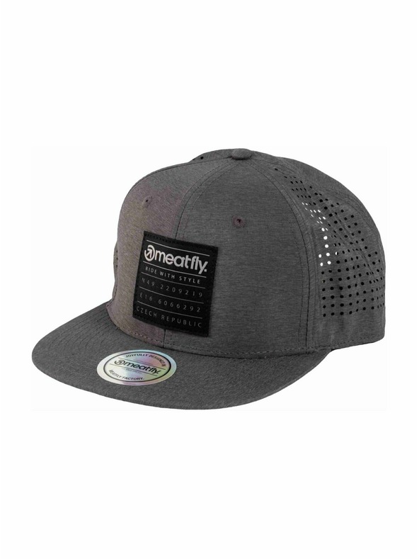 Meatfly Meatfly kšiltovka Nylan Perfor Snapback Grey Square