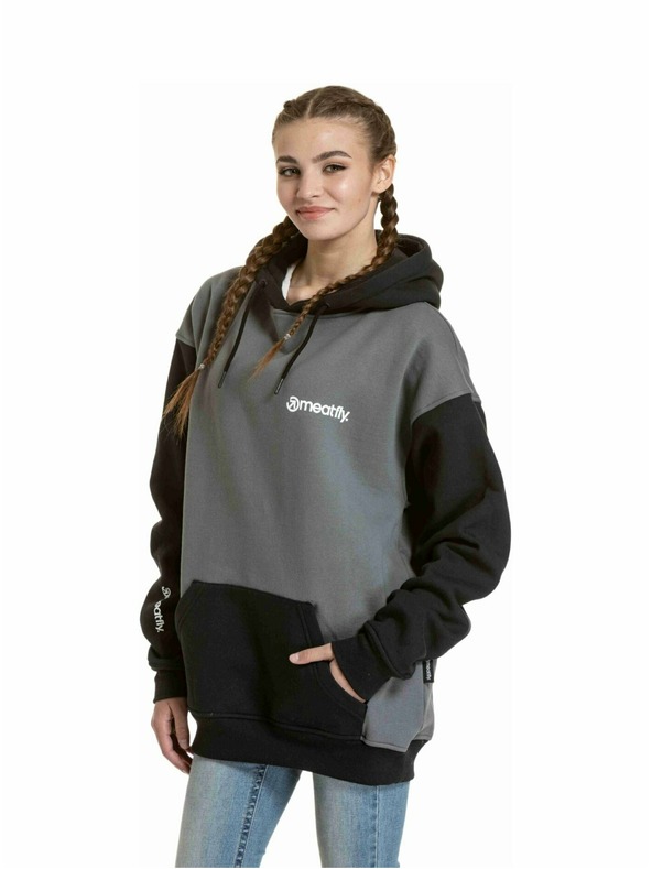 Meatfly Meatfly unisex mikina Fry Black / Grey