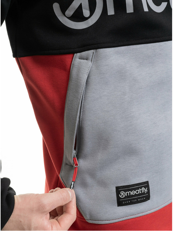 Meatfly Meatfly pánská technická mikina Tason Red Light / Silver