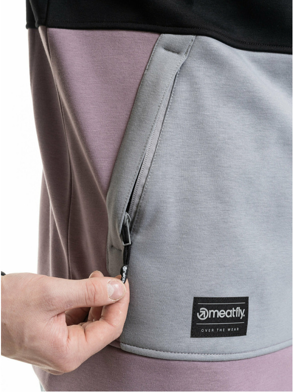 Meatfly Meatfly pánská technická mikina Tason Orchid / Gray