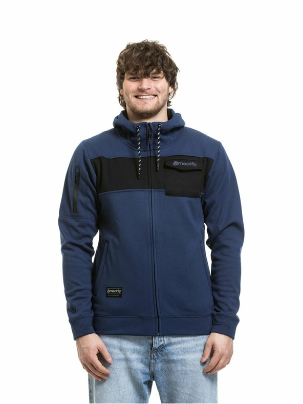 Meatfly Meatfly pánská technická mikina Josh Dark Ocean / Black