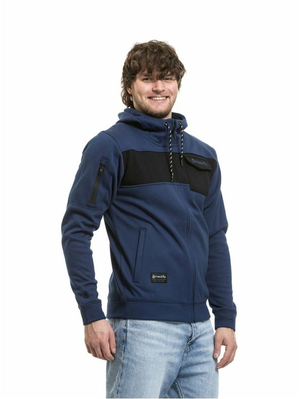 Meatfly Meatfly pánská technická mikina Josh Dark Ocean / Black