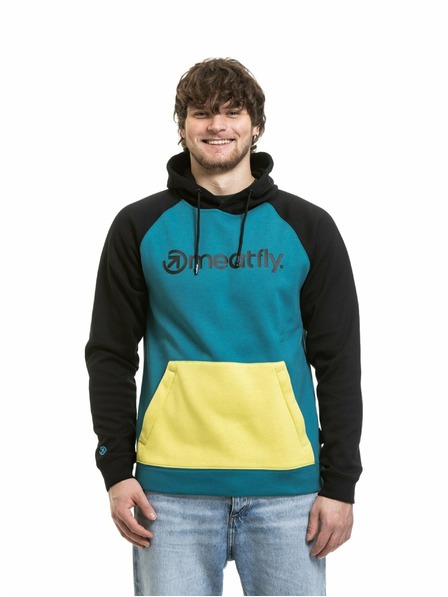 Meatfly Meatfly pánská technická mikina Gravel Hb Blue / Lime