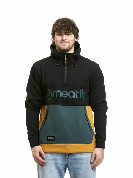Meatfly Meatfly pánská technická mikina Tason Black / Chai Tea