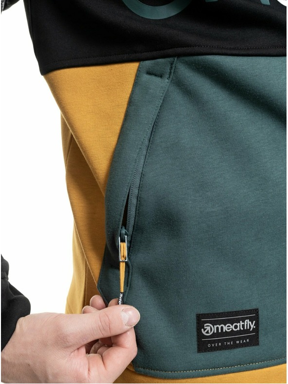 Meatfly Meatfly pánská technická mikina Tason Black / Chai Tea