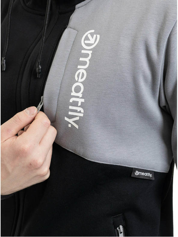 Meatfly Meatfly pánská technická mikina Lightyear Grey / Black