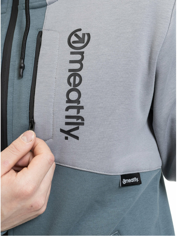 Meatfly Meatfly pánská technická mikina Lightyear Blue Sea / Silver