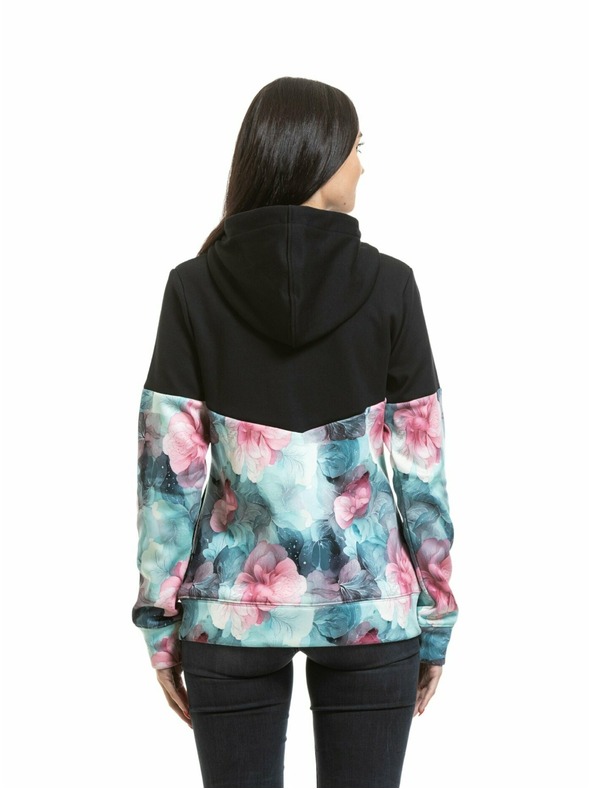 Meatfly Meatfly dámská technická mikina Omni Black / Flower