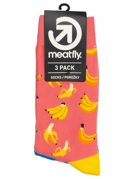 Meatfly Meatfly ponožky Lexy Triple Pack Bananas
