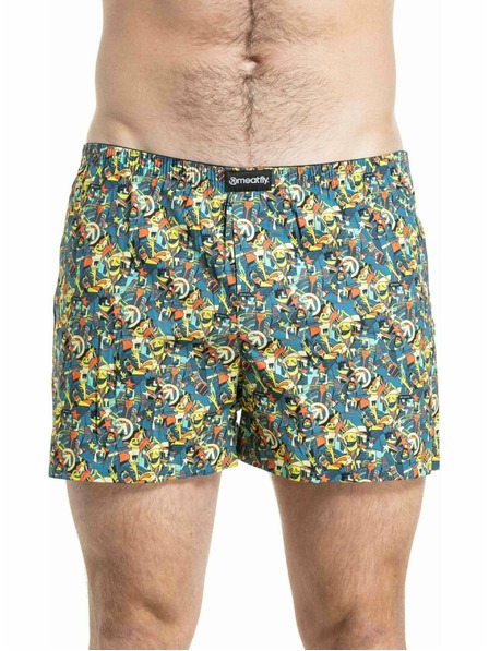 Meatfly Meatfly pánské trenýrky Agostino Blue Partyboi / Cityboi Double Pack