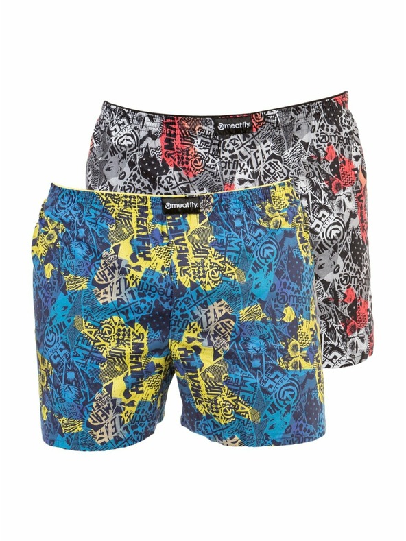 Meatfly Meatfly pánské trenýrky Agostino Double Pack B - Mosh