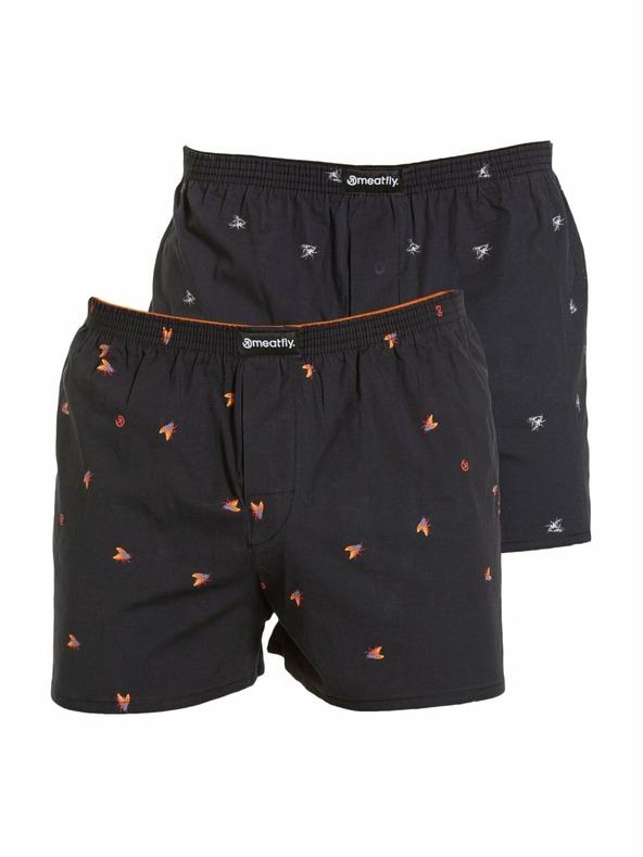 Meatfly Meatfly pánské trenýrky Agostino Double Pack I - Flies