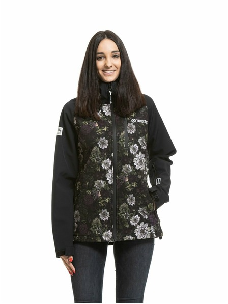 Meatfly Meatfly dámská softshell bunda Zaja Black / Straws