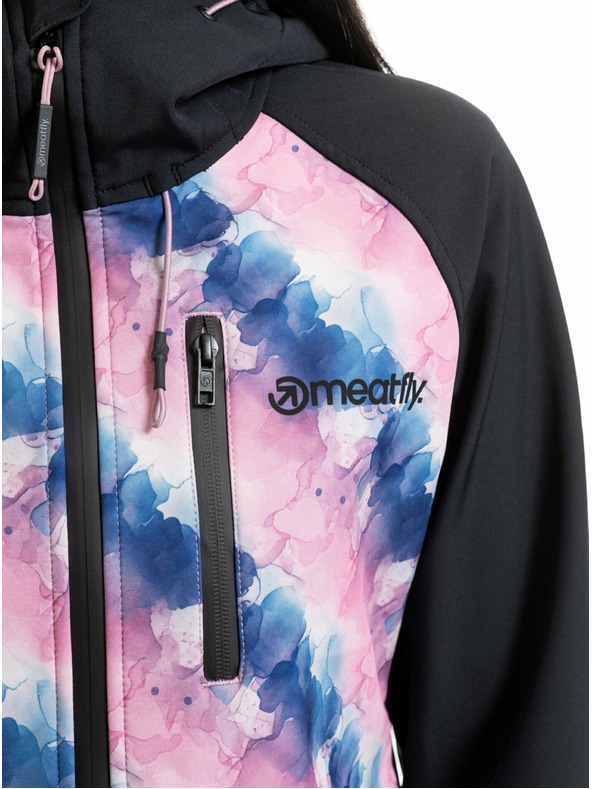 Meatfly Meatfly dámská softshell bunda Zaja Black / Bubbles