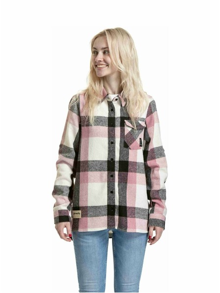 Meatfly Meatfly dámská košile Dora Premium Pink / Brown