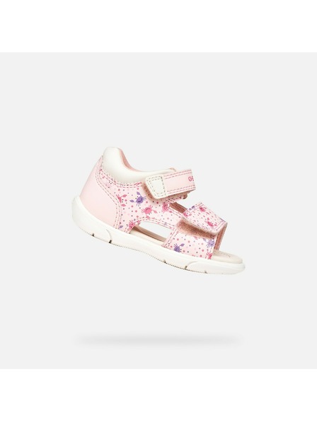 Geox Růžové dívčí sandály pro první krůčky Geox Sandal Zapito