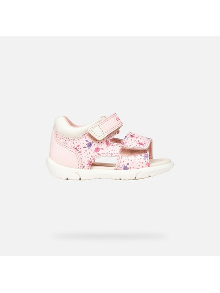 Geox Růžové dívčí sandály pro první krůčky Geox Sandal Zapito