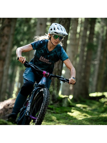 Horsefeathers Dámský bike dres Deco - petrol camo