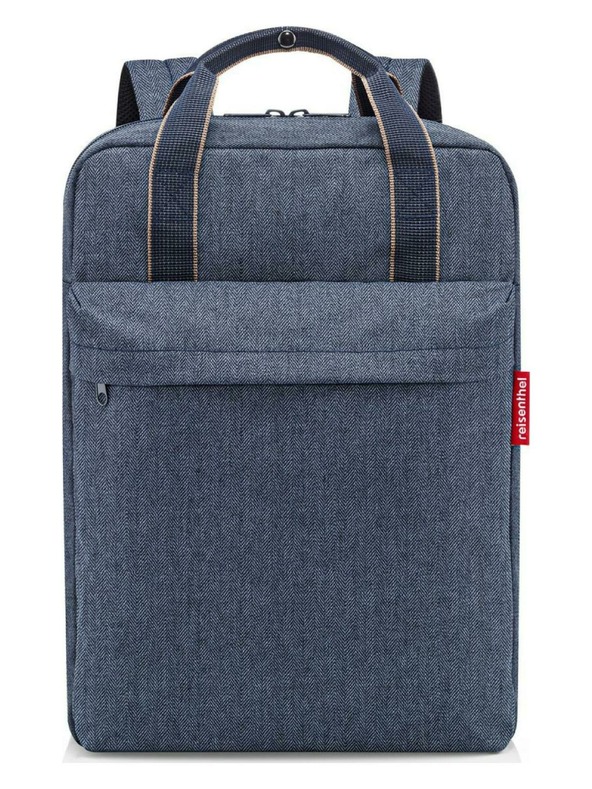 Reisenthel Tmavě modrý pánský batoh Reisenthel Allday Backpack M Herringbone Dark Blue
