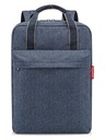 Reisenthel Tmavě modrý pánský batoh Reisenthel Allday Backpack M Herringbone Dark Blue