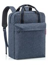 Reisenthel Tmavě modrý pánský batoh Reisenthel Allday Backpack M Herringbone Dark Blue
