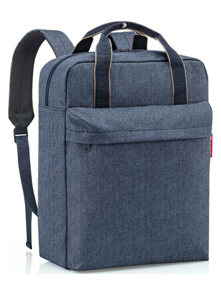 Reisenthel Tmavě modrý pánský batoh Reisenthel Allday Backpack M Herringbone Dark Blue