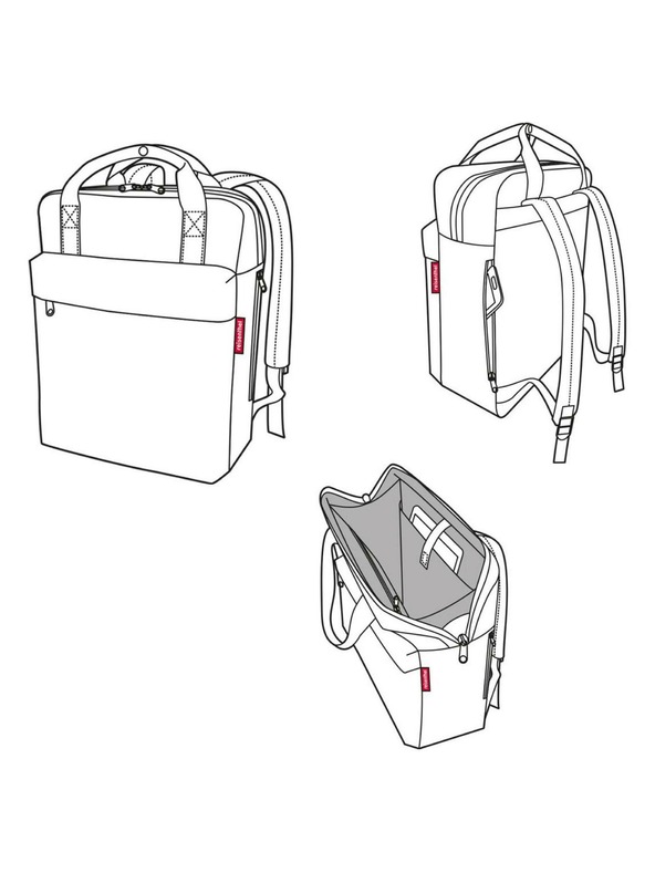 Reisenthel Tmavě modrý pánský batoh Reisenthel Allday Backpack M Herringbone Dark Blue