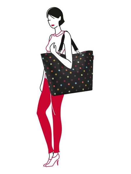 Reisenthel Zelená dámská puntíkovaná velká shopper taška Reisenthel Shopper XL