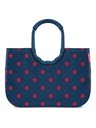 Reisenthel Tmavě modrá dámská puntíkovaná taška Reisenthel Loopshopper L Frame Mixed Dots