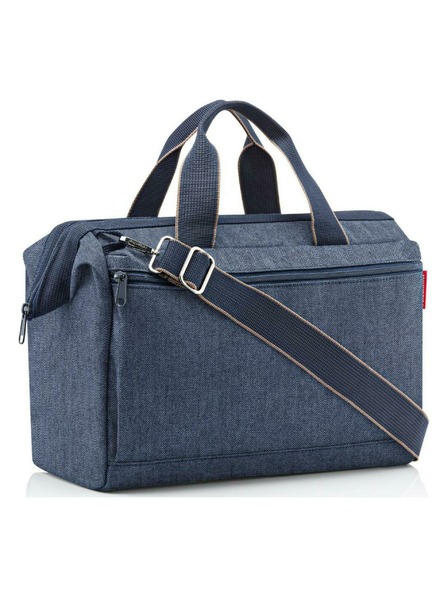 Reisenthel Tmavě modrá cestovní taška Reisenthel Allrounder S Pocket Herringbone Dark Blue