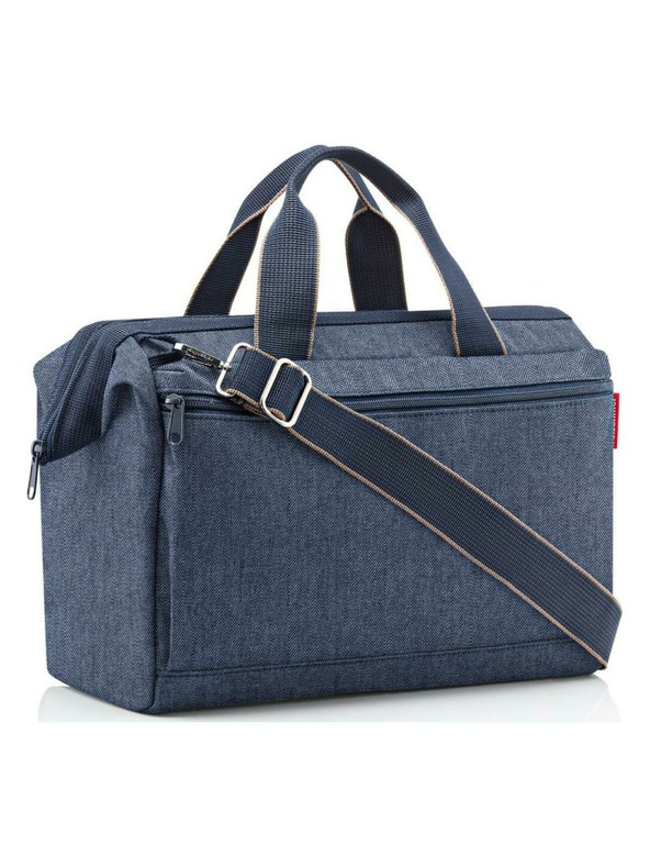 Reisenthel Tmavě modrá cestovní taška Reisenthel Allrounder S Pocket Herringbone Dark Blue