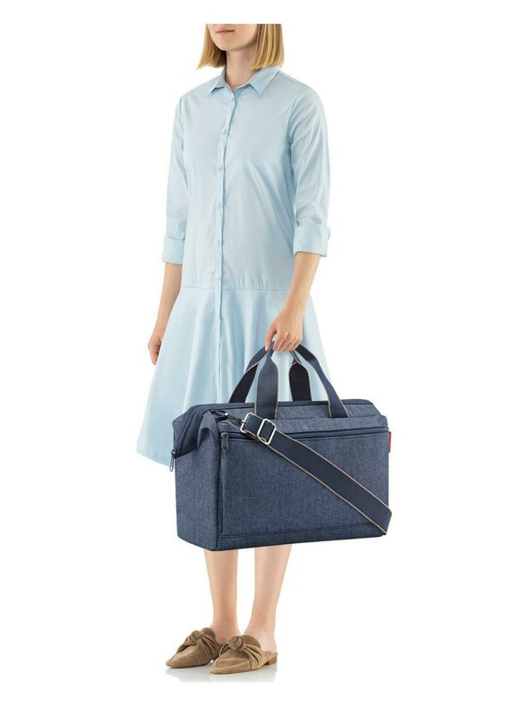 Reisenthel Tmavě modrá cestovní taška Reisenthel Allrounder S Pocket Herringbone Dark Blue