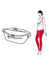 Reisenthel Červeno-černá dámská puntíkovaná ledvinka Reisenthel Beltbag M Mixed Dots