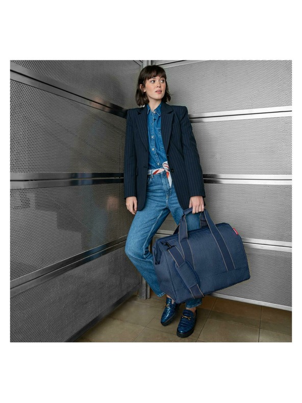 Reisenthel Tmavě modrá cestovní taška Reisenthel Allrounder L Herringbone Dark Blue