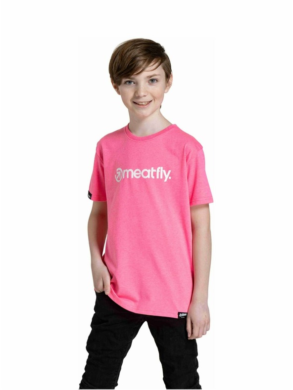 Meatfly Meatfly dětské tričko Bart Neon Pink | Růžová | Velikost 146 | 100% bavlna