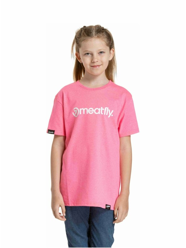Meatfly Meatfly dětské tričko Bart Neon Pink | Růžová | Velikost 146 | 100% bavlna