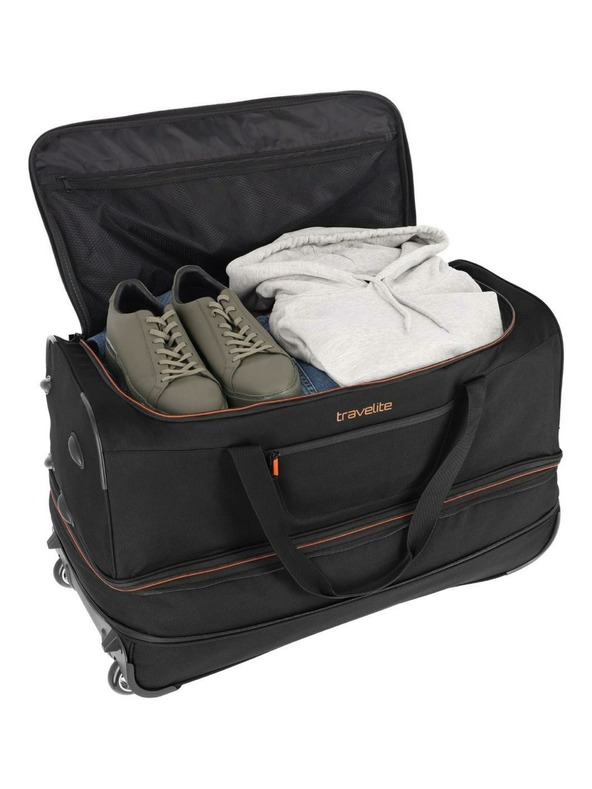 Travelite Cestovní taška Travelite Basics Wheeled duffle L - černo-modrá
