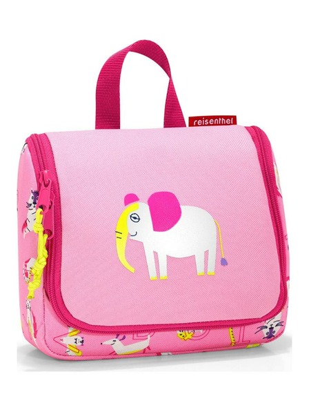 Reisenthel Růžová holčičí kosmetická taška s motivem slona Reisenthel Toiletbag S Kids Abc friends pink