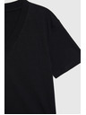 Moodo Bavlněná halenka s výstřihem do V černá Moodo