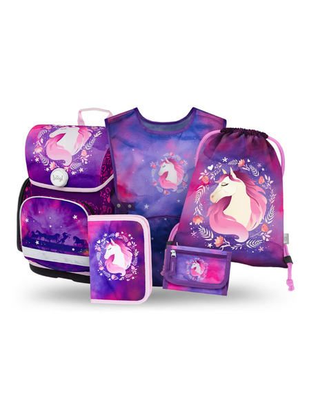 BAAGL  BAAGL SET 5 Ergo Kůň: aktovka, penál, sáček, zástěra, peněženka