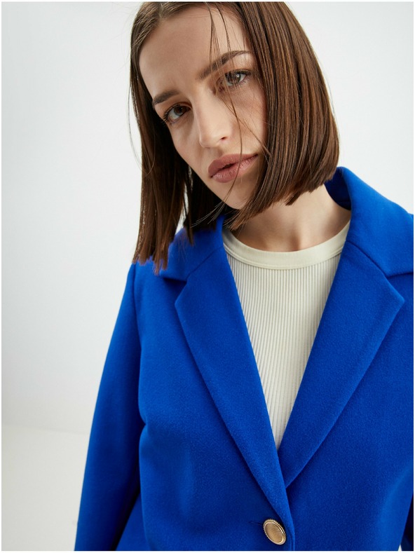 Orsay Modrý dámský kabát ORSAY
