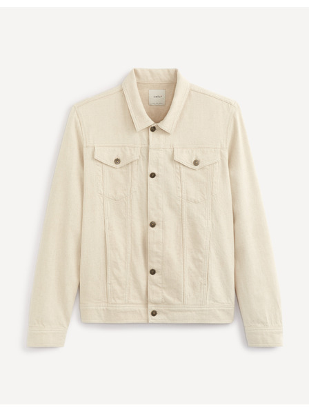 Celio Krémová džínová bunda Celio Arucha