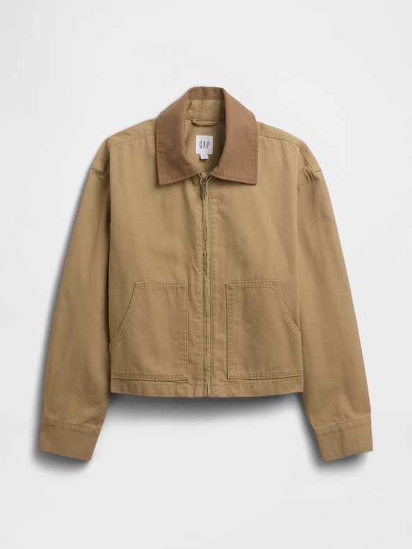 GAP Plátěná crop bunda GAP