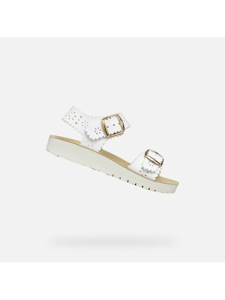 Geox Bílé dívčí sandály Geox Sandal Costarei