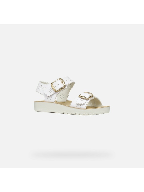 Geox Bílé dívčí sandály Geox Sandal Costarei