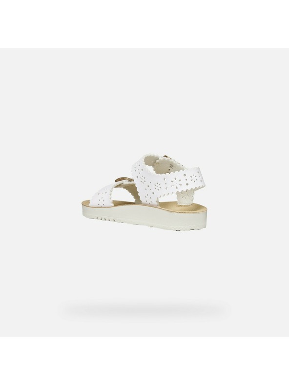 Geox Bílé dívčí sandály Geox Sandal Costarei